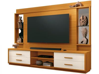Estante Home para TV até 75” 4 Gavetas EDN Móveis Leni