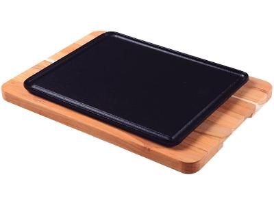 Chapa Grill de Ferro Fundido 35x25cm com Tábua Tramontina Mix