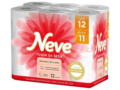 Papel Higiênico Folha Dupla Neve Toque de Seda