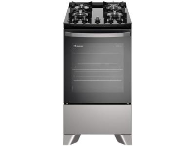 Fogão 4 Bocas Electrolux Prata Mesa de Vidro Efficient com PerfectCook FE4GS