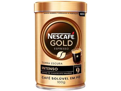 Café Solúvel Nescafé Gold Espresso Intensidade 9 - Lata 100g