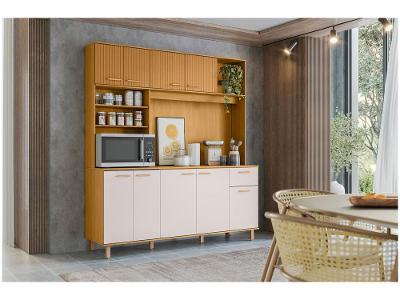Cozinha Compacta Poliman Móveis Núria 9 Portas 1 Gaveta