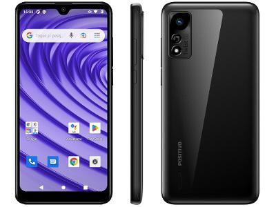 Smartphone Positivo Twist 5 64GB Preto 3G Unisoc 1GB RAM 6,26" Câm. 8MP + Selfie 8MP Dual Chip