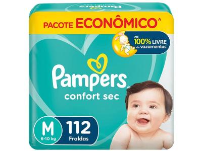 Fralda Pampers ConfortSec Tam. M 6 a 10Kg 112 Unidades