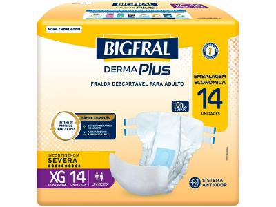 Fralda Geriátrica Bigfral Derma Plus Econômica