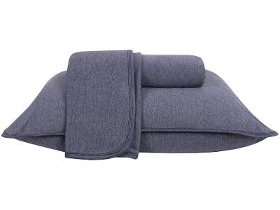 Jogo de Cama Casal Atlântica Mescla Urban Azul Escuro 3 Peças