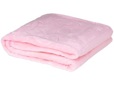 Cobertor Infantil para Berço Jolitex Microfibra Relevo Touch Texture Rosa