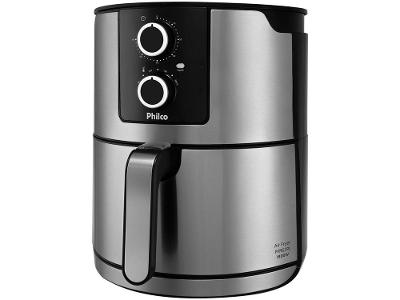 Fritadeira Elétrica sem Óleo/Air Fryer Philco Preta e Prata 6,1L