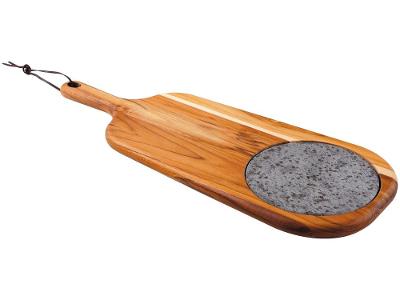 Tábua para Queijos de Madeira com Pedra Retangular Tramontina Provence