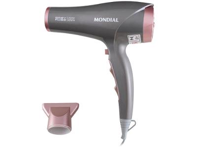 Secador de Cabelo Mondial Keratin Grafite e Rosé