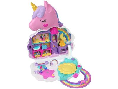 Playset Polly Pocket Salão De Unicórnio Arco-íris