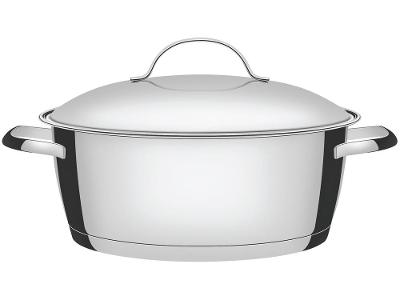 Caçarola Tramontina Inox Fundo Triplo com Tampa 22cm 3,3L Allegra