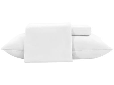 Jogo de Cama Queen de Poliéster Jolitex 300 Fios Toque de Seda Branco 3 Peças
