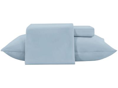 Jogo de Cama Solteiro de Poliéster Jolitex 300 Fios Toque de Seda Azul 2 Peças