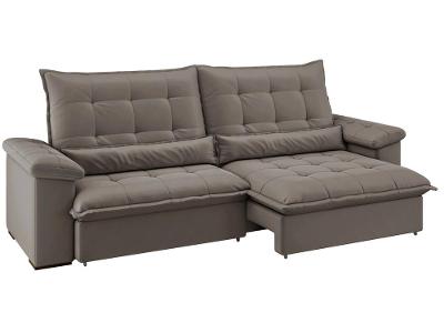 Sofá 4 Lugares Retrátil Reclinável Suede Veludo Molas Ensacadas Módena Flexforma Estofados