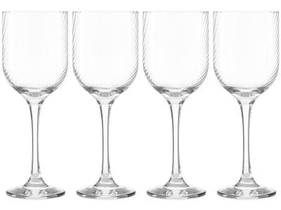 Jogo de Taças para Vinho de Vidro 400ml 4 peças Nadir Fiore