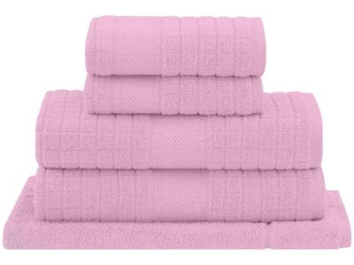 Jogo de Toalhas Buddemeyer 100% Algodão Delicata Air Cotton Jacquard Felpa Rosa 5 Peças