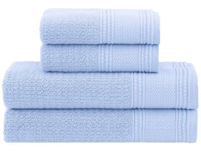 Jogo de Toalhas Buddemeyer 100% Algodão Novita Extra Soft Jacquard Felpa Azul 4 Peças