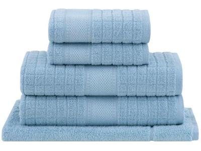 Jogo de Toalhas Buddemeyer 100% Algodão Delicata Air Cotton Jacquard Felpa Azul 5 Peças