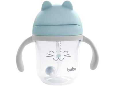 Copo Infantil com Canudo 220ml Buba Gatinho