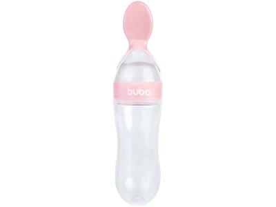 Colher Dosadora Infantil Em Silicone Buba 90ml Baby Rosa