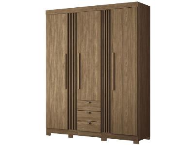 Guarda-roupa Casal 3 Portas 3 Gavetas Santos Andirá Aurora 3.3