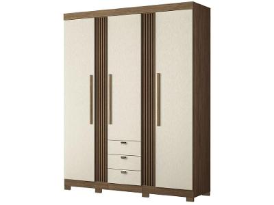 Guarda-roupa Casal 3 Portas 3 Gavetas Santos Andirá Aurora 3.3