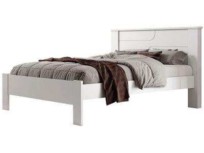 Cama de Casal Conquista Móveis Pérola Branco