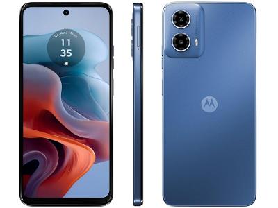 Smartphone Motorola Moto G34 128GB Azul 5G 4GB RAM Boost 6,5" Câm. Dupla + Selfie 16MP Dual Chip