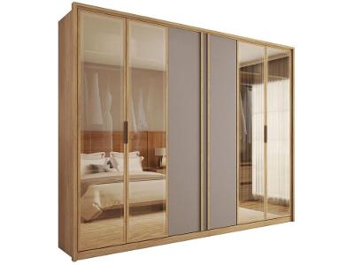 Guarda-roupa Casal 6 Portas 4 Gavetas Caemmun Cristal
