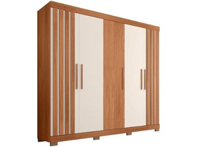 Guarda-roupa Casal com Sapateiro 5 Portas 2 Gavetas Caemmun Sophia