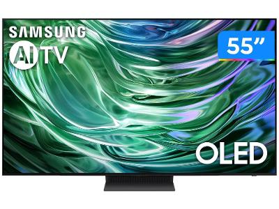 Smart TV 55" 4K OLED Samsung 55S90DA 144Hz Wi-Fi Bluetooth com Alexa 4 HDMI 2 USB