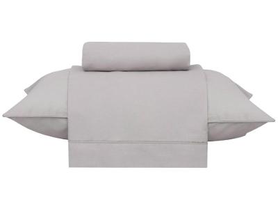 Jogo de Cama Solteiro 100% Algodão Buddemeyer 180 Fios Basic Percalle Bege 3 Peças