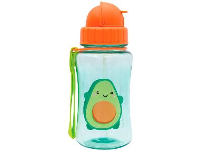 Garrafa Infantil 350ml com Canudo Buba Frutti Avocado Laranja