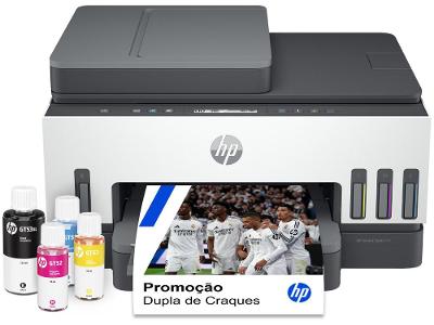 Impressora Multifuncional HP Smart Tank 754 Wi-Fi Tanque de tinta Colorida Duplex USB