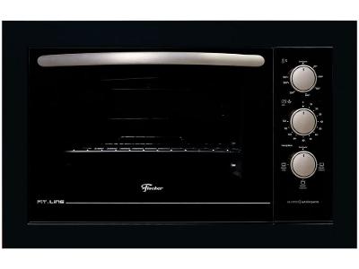 Forno Elétrico de Embutir Fischer 48L Preto Fit Line