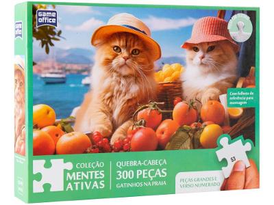 Quebra-cabeça 300 Peças Game Office Gatinhos na
