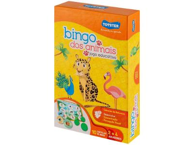 Jogo Bingo dos Animais Tabuleiro 