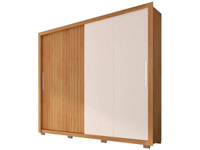 Guarda-roupa Casal 2 Portas de Correr 4 Gavetas Caemmun Moviment