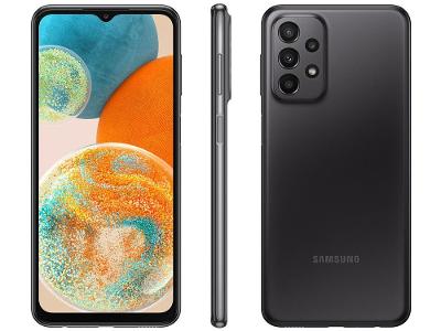 Smartphone Samsung Galaxy A23 128GB Preto 5G Octa-Core 4GB RAM 6,6” Câm. Quádrupla + Selfie 8MP