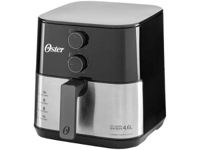 Fritadeira Elétrica sem Óleo/Air Fryer Oster Compact OFRT520 Preta com Timer Inox 4,6L