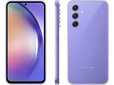 Smartphone Samsung Galaxy A54 128GB Violeta 5G Octa-Core 8GB RAM 6,4" Câm. Tripla + Selfie 32MP Dual Chip