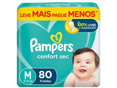 Fralda Pampers Confort Sec Tam. M 6 a 10kg