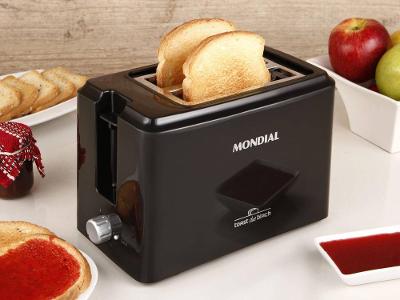 Torradeira Mondial Preta Toast Due Black T-05 