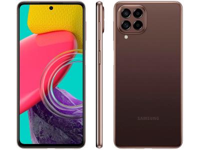Smartphone Samsung Galaxy M53 128GB Marrom 5G Octa-Core 8GB RAM 6,7" Câm. Quádrupla + Selfie 32MP Dual Chip