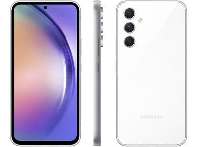 Smartphone Samsung Galaxy A54 128GB Branco 5G Octa-Core 8GB RAM 6,4" Câm. Tripla + Selfie 32MP Dual Chip