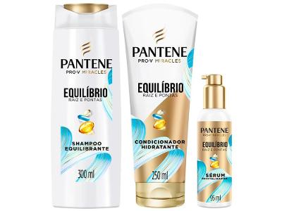 Kit Tratamento para o Cabelo Pantene Equilíbrio Raiz e Pontas 3 Peças