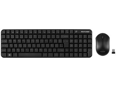 Kit Teclado e Mouse Sem Fio Multilaser
