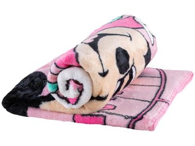 Cobertor Infantil de Berço Jolitex Microfibra Raschel Plus Minnie Rosa