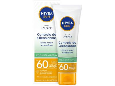 Protetor Solar Facial Nivea Sun FPS 60 Beauty Expert Controle de Oleosidade 50g